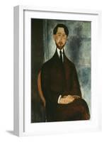 Portrait of Leopold Zborowski-Amedeo Modigliani-Framed Giclee Print