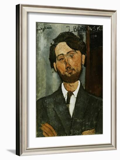 Portrait of Leopold Zborowski-Amedeo Modigliani-Framed Giclee Print