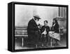 Portrait of Lev Nikolaevich Tolstoy with His Grandchildren-null-Framed Stretched Canvas