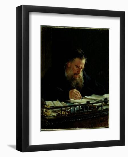 Portrait of Lev Tolstoy (1828-1910)-Nikolai Nikolajevitch Gay-Framed Giclee Print