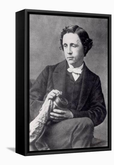 Portrait of Lewis Carroll-Oscar Gustav Rejlander-Framed Stretched Canvas