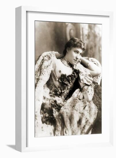 Portrait of Lillie Langtry, C.1887-Napoleon Sarony-Framed Photographic Print