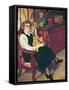 Portrait of Lily Walton with Raminou (Portrait De Miss Lily Walton Avec Raminou)-Suzanne Valadon-Framed Stretched Canvas