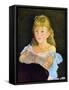 Portrait of Lina Campineanu, 1878-Edouard Manet-Framed Stretched Canvas