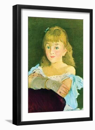 Portrait of Lina Campineanu-Edouard Manet-Framed Art Print