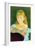 Portrait of Lina Campineanu-Edouard Manet-Framed Art Print