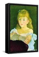 Portrait of Lina Campineanu-Edouard Manet-Framed Stretched Canvas