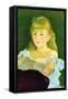 Portrait of Lina Campineanu-Edouard Manet-Framed Stretched Canvas