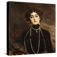 Portrait of Lina Cavalieri, circa 1901-Giovanni Boldini-Stretched Canvas