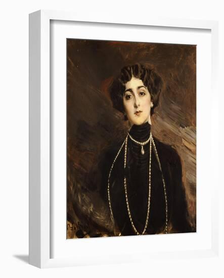 Portrait of Lina Cavalieri, circa 1901-Giovanni Boldini-Framed Giclee Print