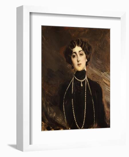 Portrait of Lina Cavalieri, circa 1901-Giovanni Boldini-Framed Giclee Print