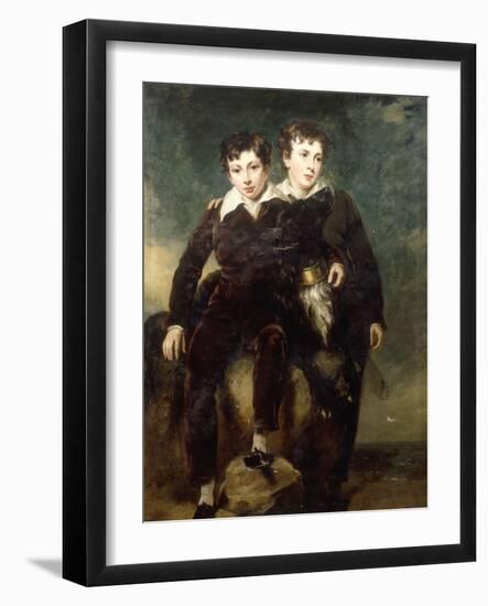 Portrait of Lionel and George Bonar-John Symen-Framed Giclee Print