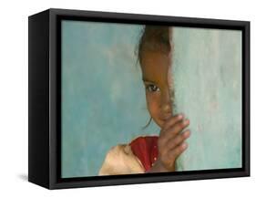 Portrait of Little Girl, Orissa, India-Keren Su-Framed Stretched Canvas