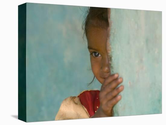 Portrait of Little Girl, Orissa, India-Keren Su-Stretched Canvas