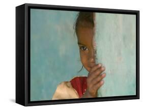 Portrait of Little Girl, Orissa, India-Keren Su-Framed Stretched Canvas