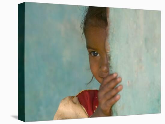 Portrait of Little Girl, Orissa, India-Keren Su-Stretched Canvas