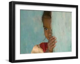 Portrait of Little Girl, Orissa, India-Keren Su-Framed Premium Photographic Print