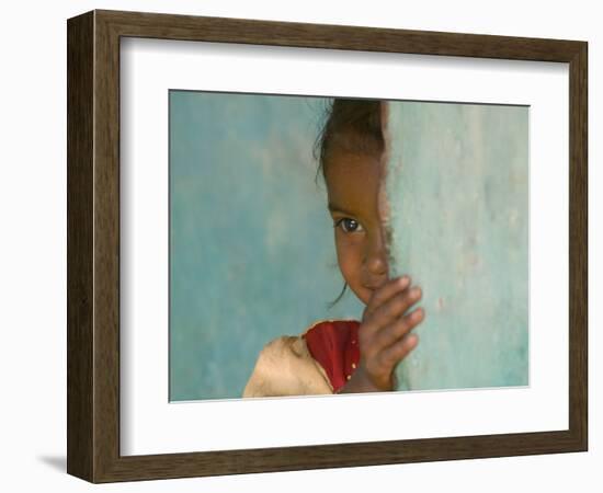 Portrait of Little Girl, Orissa, India-Keren Su-Framed Photographic Print