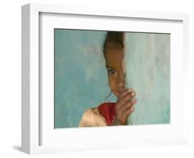 Portrait of Little Girl, Orissa, India-Keren Su-Framed Photographic Print