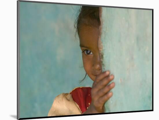 Portrait of Little Girl, Orissa, India-Keren Su-Mounted Photographic Print