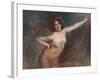 Portrait of Loie Fuller (Oil on Canvas)-Felix Hippolyte-lucas-Framed Giclee Print