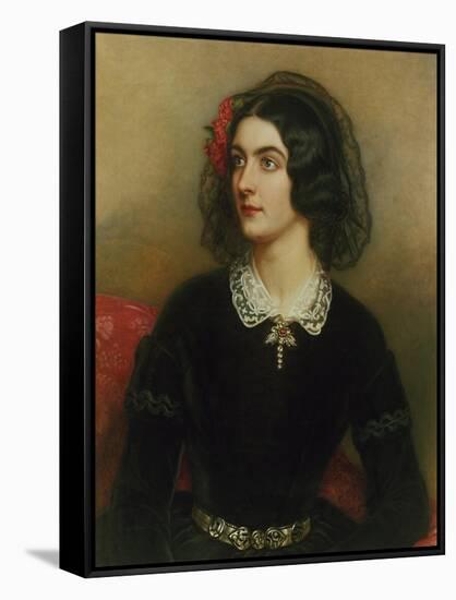 Portrait of Lola Montez (1820-1861). Painted 1847-Joseph Karl Stieler-Framed Stretched Canvas