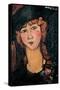 Portrait of Lolotte, 1917 (Painting)-Amedeo Modigliani-Stretched Canvas