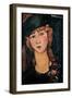Portrait of Lolotte, 1917 (Painting)-Amedeo Modigliani-Framed Giclee Print