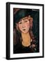 Portrait of Lolotte, 1917 (Painting)-Amedeo Modigliani-Framed Giclee Print