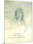 Portrait of Looking Glass Apash-Wa-Hay-Ikt Chief of the Nez Perce Indians-Gustav Sohon-Mounted Giclee Print