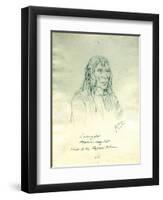 Portrait of Looking Glass Apash-Wa-Hay-Ikt Chief of the Nez Perce Indians-Gustav Sohon-Framed Giclee Print