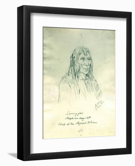 Portrait of Looking Glass Apash-Wa-Hay-Ikt Chief of the Nez Perce Indians-Gustav Sohon-Framed Giclee Print