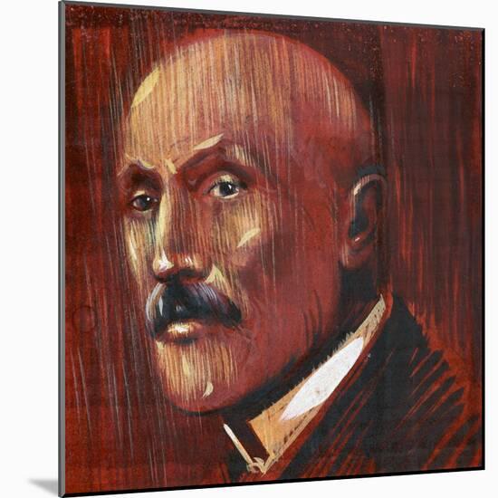 Portrait of Lorand Eotvos (Budapest, 1848-Budapest, 1919), Hungarian Physicist, Painting-null-Mounted Giclee Print