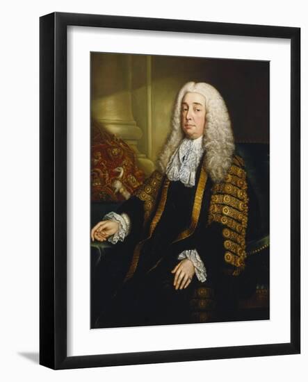 Portrait of Lord Bowes of Clonlyon Three-Length in Lord Chancellor's Robes, 18th Century-Stephen Slaughter-Framed Giclee Print