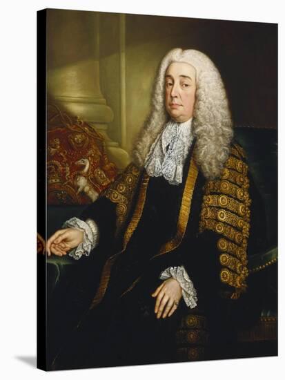 Portrait of Lord Bowes of Clonlyon Three-Length in Lord Chancellor's Robes, 18th Century-Stephen Slaughter-Stretched Canvas