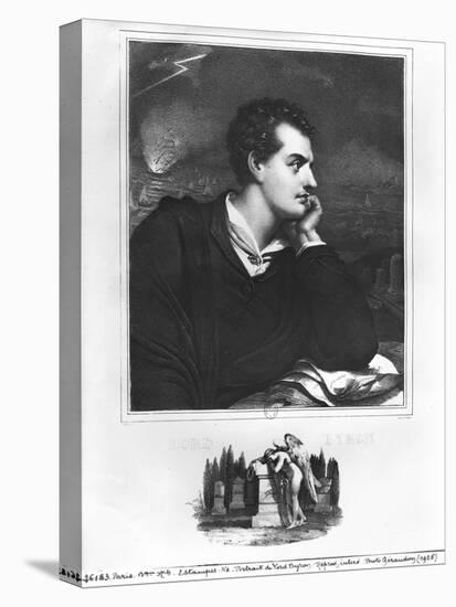 Portrait of Lord Byron (1788-1824)-null-Stretched Canvas