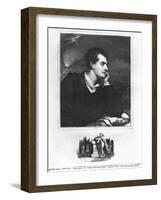 Portrait of Lord Byron (1788-1824)-null-Framed Giclee Print