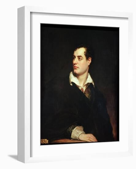 Portrait of Lord Byron-Thomas Phillips-Framed Giclee Print