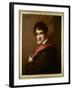 Portrait of Lord George Byron (oil on canvas)-Vincenzo Camuccini-Framed Giclee Print