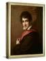 Portrait of Lord George Byron (oil on canvas)-Vincenzo Camuccini-Stretched Canvas