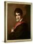 Portrait of Lord George Byron (oil on canvas)-Vincenzo Camuccini-Stretched Canvas