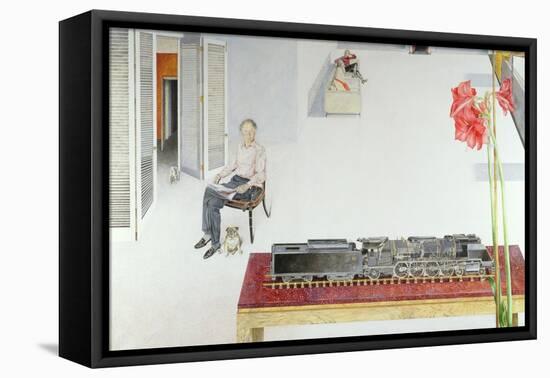 Portrait of Lord John Cholmondeley, 1968-James Reeve-Framed Stretched Canvas