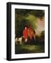 Portrait of Lord Lismore in a Hunting Coat with His Bay Hunter and a Hound, in a Landscape, a…-John E. Ferneley-Framed Giclee Print