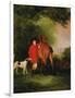 Portrait of Lord Lismore in a Hunting Coat with His Bay Hunter and a Hound, in a Landscape, a…-John E. Ferneley-Framed Giclee Print