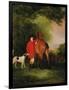 Portrait of Lord Lismore in a Hunting Coat with His Bay Hunter and a Hound, in a Landscape, a…-John E. Ferneley-Framed Giclee Print