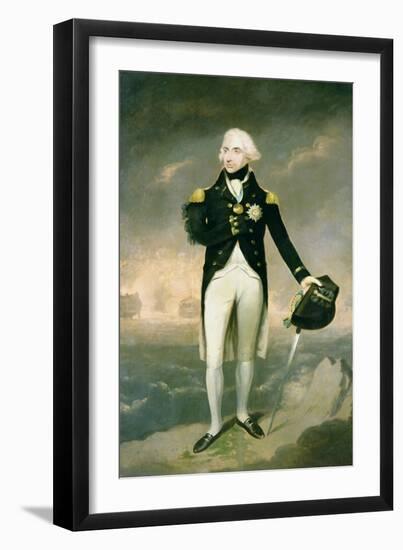 Portrait of Lord Nelson with Santa Cruz Beyond-Lemuel Francis Abbott-Framed Giclee Print