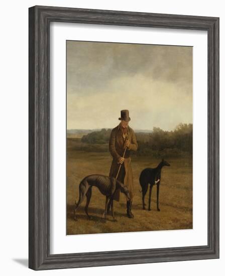 Portrait of Lord Rivers with Two Greyhounds, C.1825-Jacques-Laurent Agasse-Framed Giclee Print