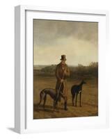 Portrait of Lord Rivers with Two Greyhounds, C.1825-Jacques-Laurent Agasse-Framed Giclee Print