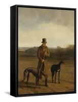 Portrait of Lord Rivers with Two Greyhounds, C.1825-Jacques-Laurent Agasse-Framed Stretched Canvas