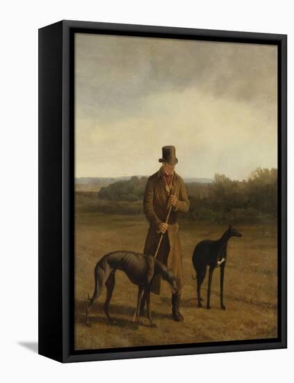 Portrait of Lord Rivers with Two Greyhounds, C.1825-Jacques-Laurent Agasse-Framed Stretched Canvas